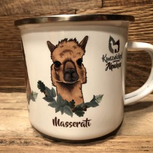 emaille tasse alpakas